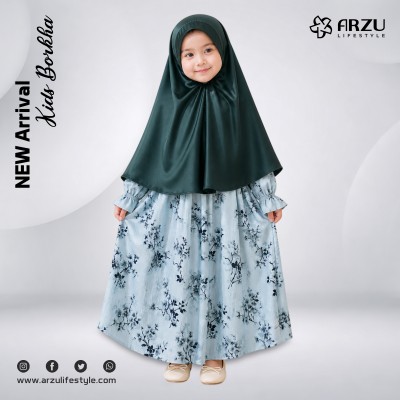 Floral Print Kids Borka Set