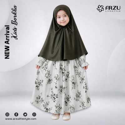 Floral Print Kids Borka Set