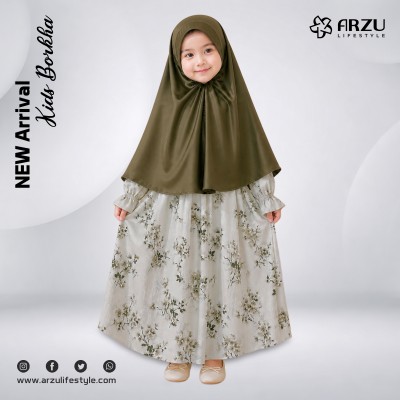 Floral Print Kids Borka Set