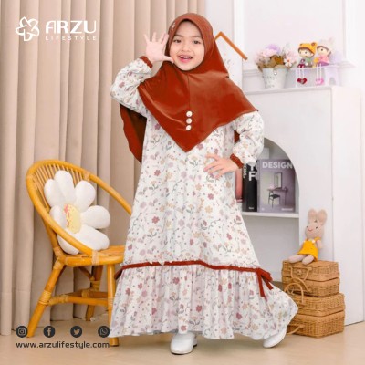 Floral Print Kids Borka Set