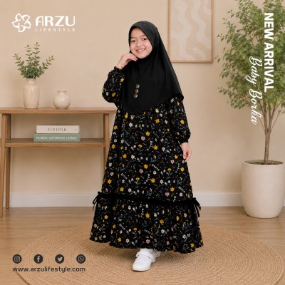 Floral Print Kids Borka Set
