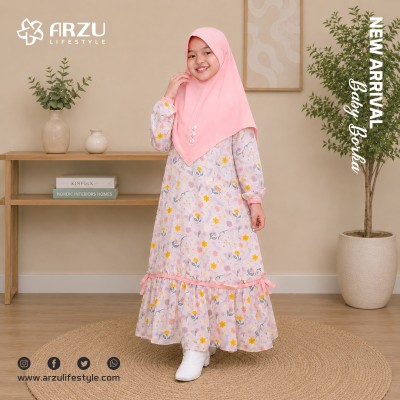 Floral Print Kids Borka Set