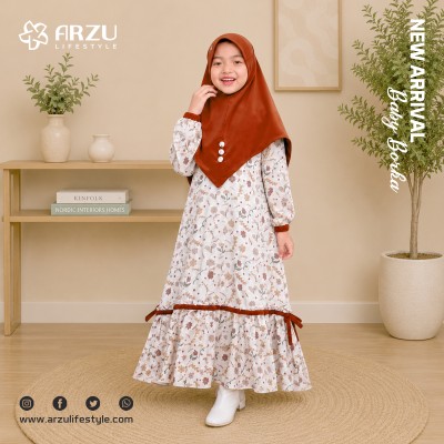 Floral Print Kids Borka Set
